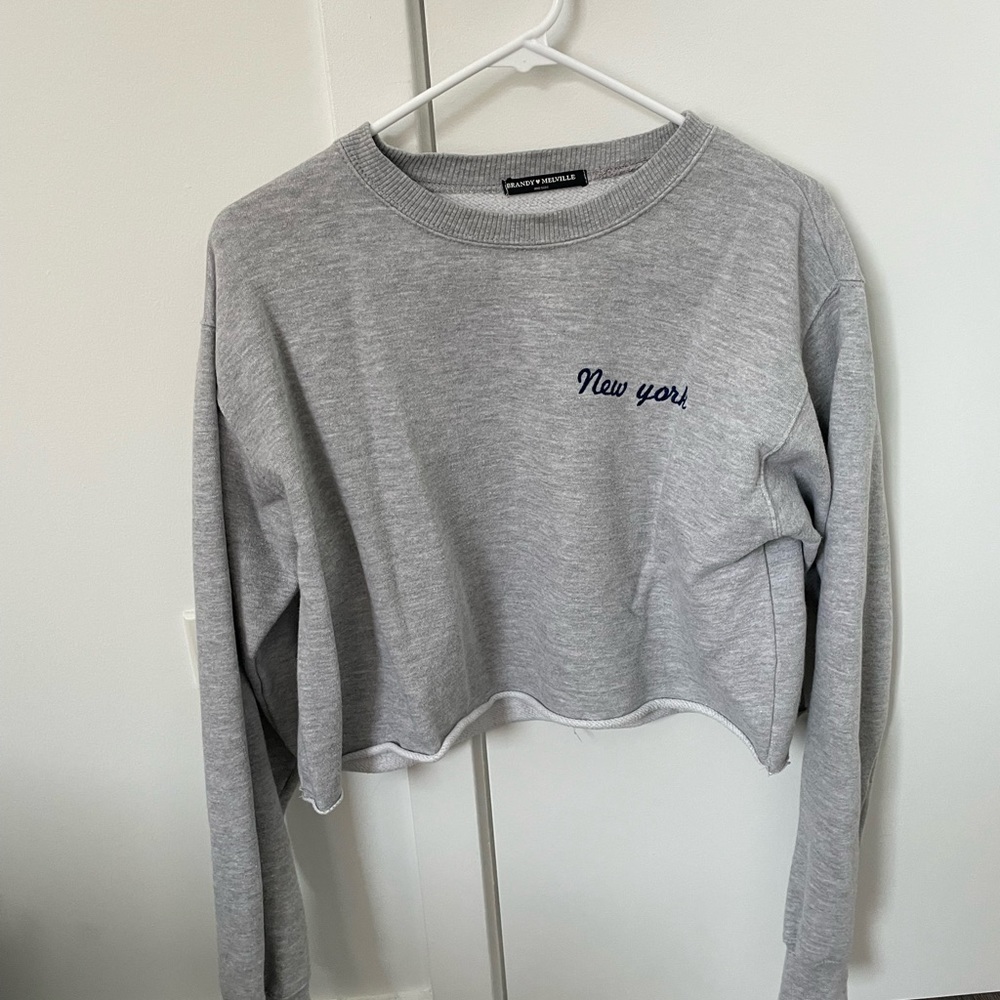 Graphic “New York” Crop Sweatshirt